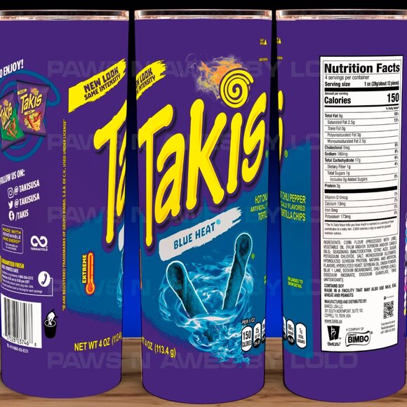 Takis Blue Heat Chips Cup Mug Tumbler 20oz - Picture 1 of 3